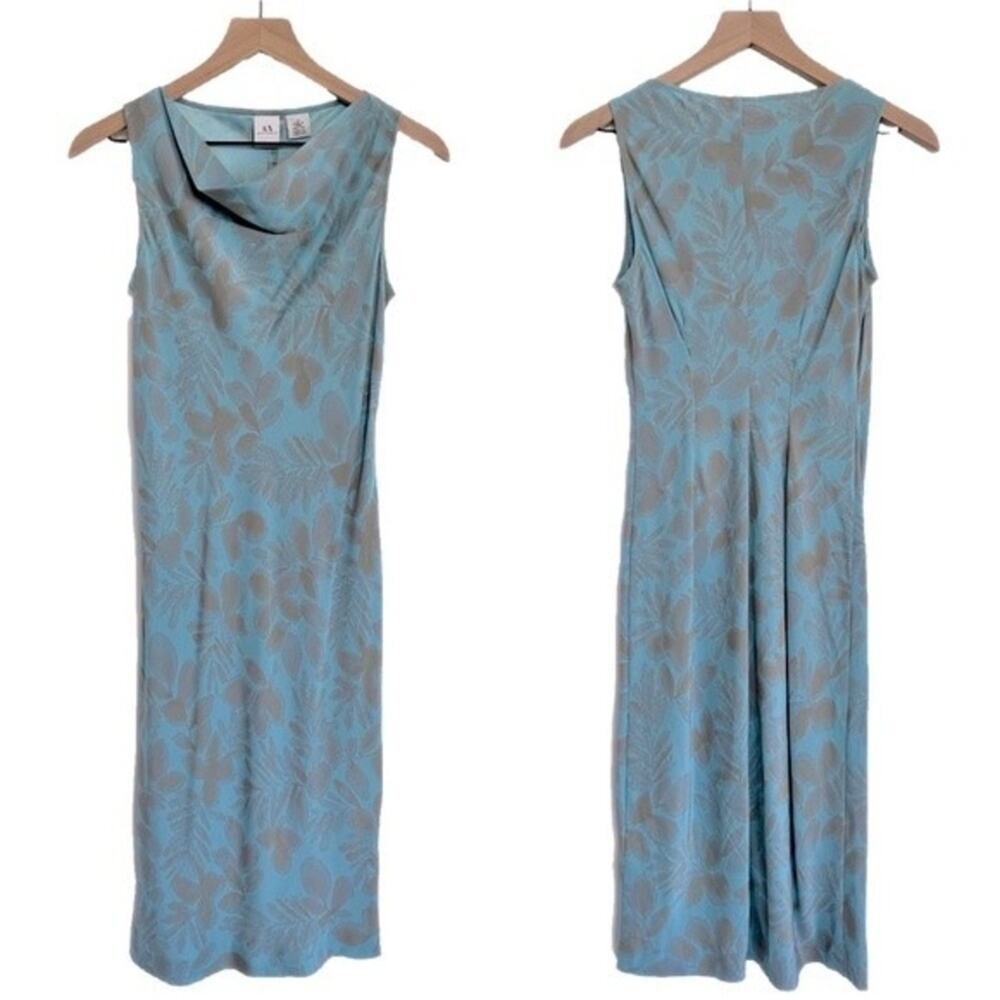Armani Exchange 100% Silk Floral Midi Dress Size 0